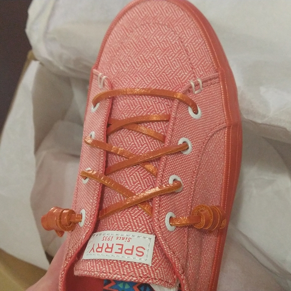 Sperry Metallic Pink Crest Vibe Platform Sneaker - Women 9.5 - Picture 9 of 12